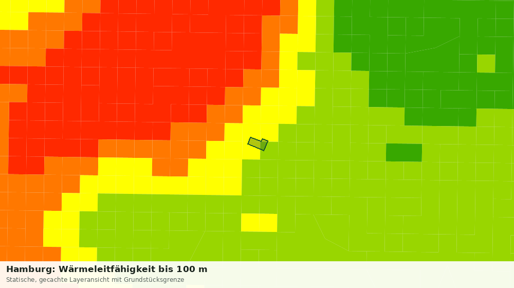 Statische Kartenansicht: Hamburg: Wärmeleitfähigkeit bis 100 m