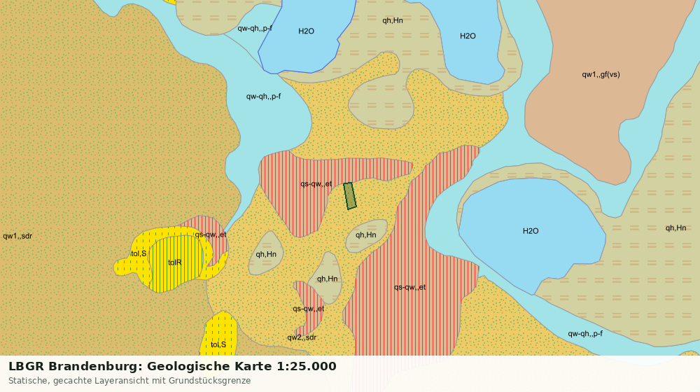 Statische Kartenansicht: LBGR Brandenburg: Geologische Karte 1:25.000