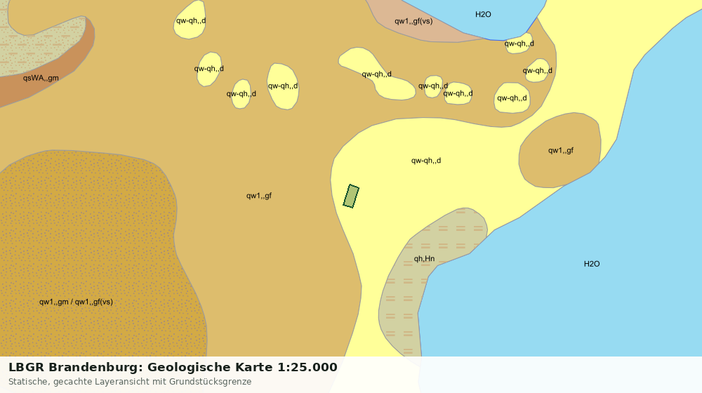 Statische Kartenansicht: LBGR Brandenburg: Geologische Karte 1:25.000