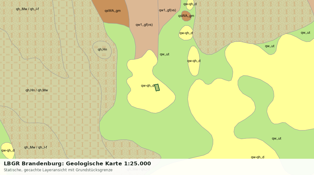 Statische Kartenansicht: LBGR Brandenburg: Geologische Karte 1:25.000