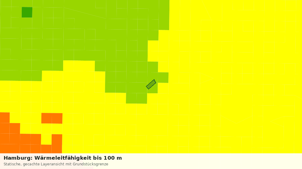 Statische Kartenansicht: Hamburg: Wärmeleitfähigkeit bis 100 m