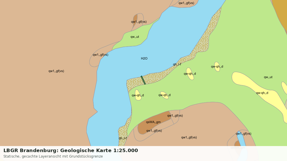 Statische Kartenansicht: LBGR Brandenburg: Geologische Karte 1:25.000
