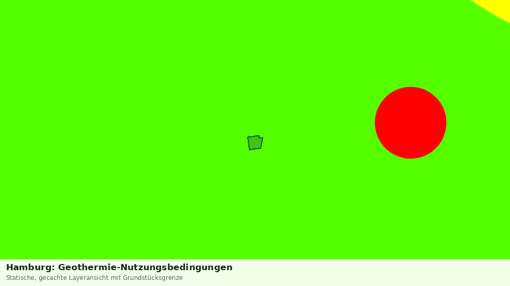 Statische Kartenansicht: Hamburg: Geothermie-Nutzungsbedingungen