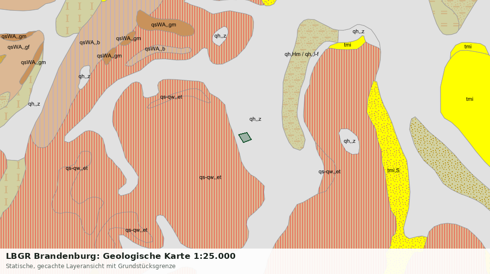 Statische Kartenansicht: LBGR Brandenburg: Geologische Karte 1:25.000