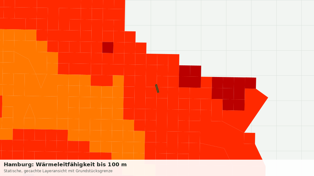 Statische Kartenansicht: Hamburg: Wärmeleitfähigkeit bis 100 m