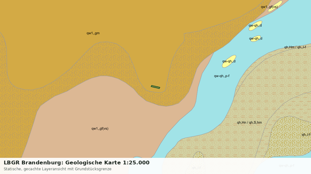 Statische Kartenansicht: LBGR Brandenburg: Geologische Karte 1:25.000