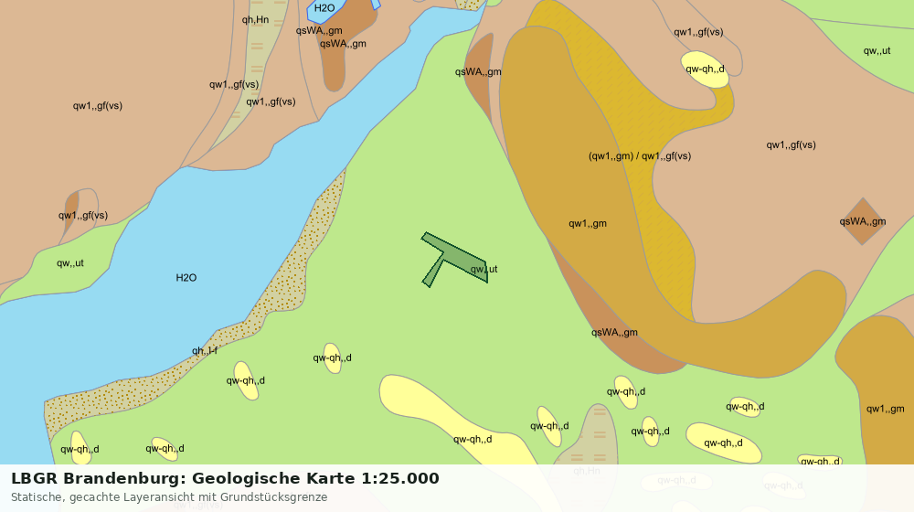 Statische Kartenansicht: LBGR Brandenburg: Geologische Karte 1:25.000
