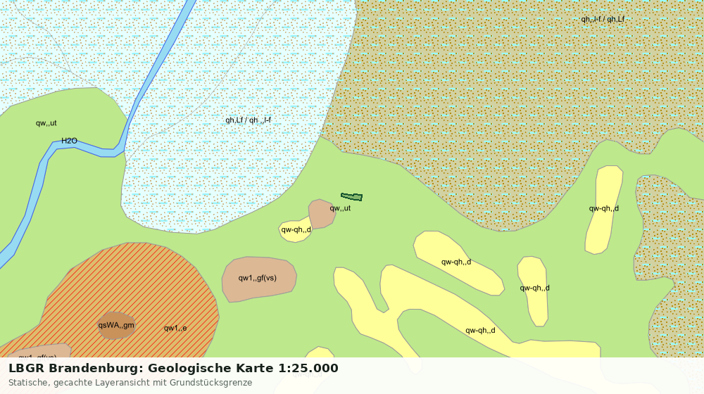 Statische Kartenansicht: LBGR Brandenburg: Geologische Karte 1:25.000