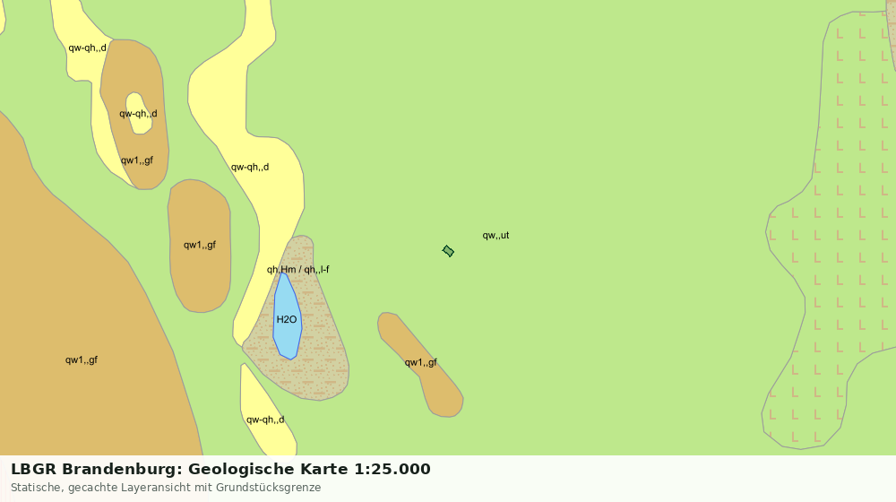 Statische Kartenansicht: LBGR Brandenburg: Geologische Karte 1:25.000