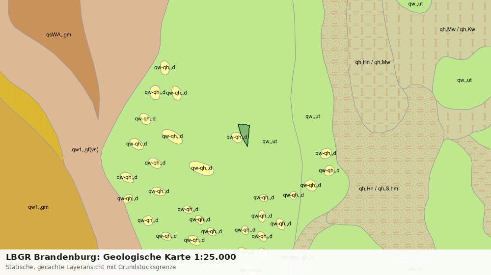 Statische Kartenansicht: LBGR Brandenburg: Geologische Karte 1:25.000