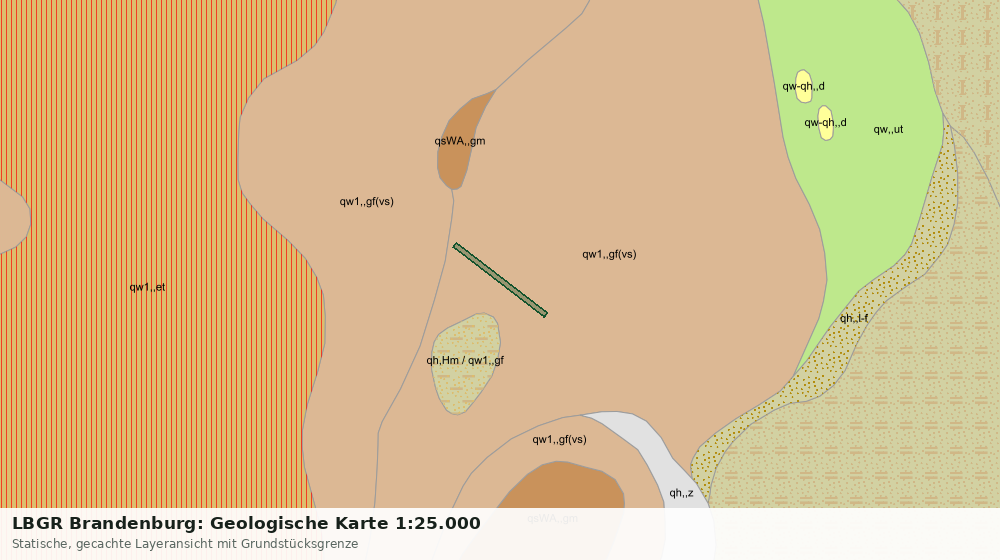 Statische Kartenansicht: LBGR Brandenburg: Geologische Karte 1:25.000