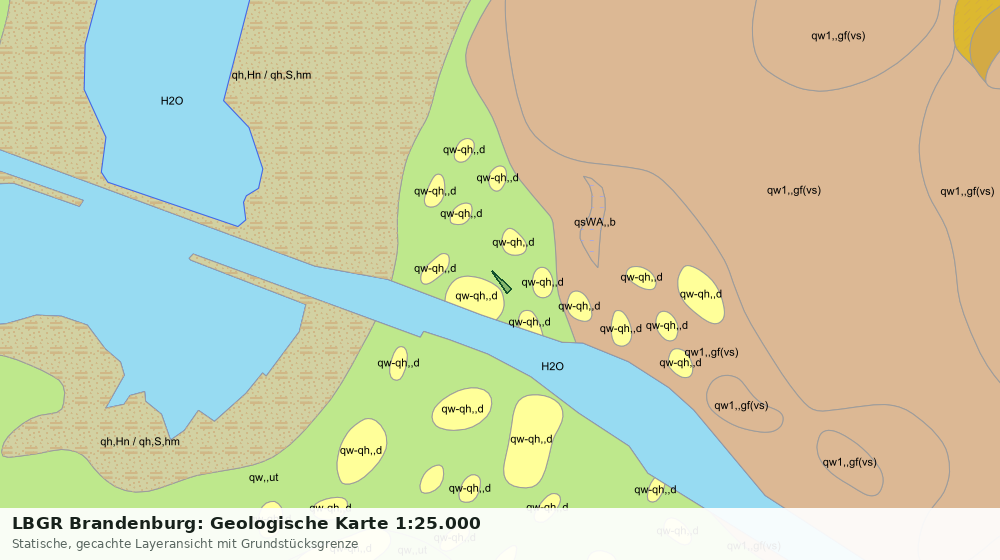Statische Kartenansicht: LBGR Brandenburg: Geologische Karte 1:25.000