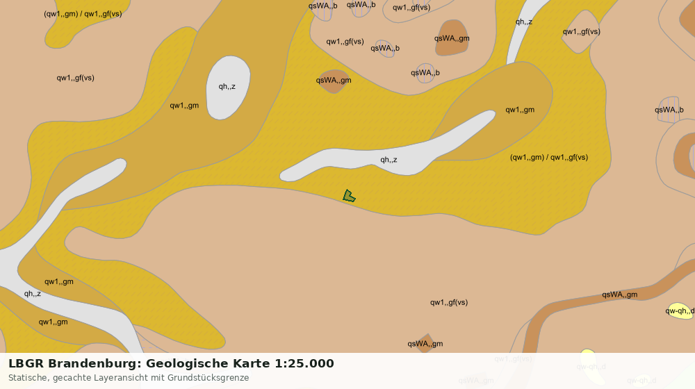 Statische Kartenansicht: LBGR Brandenburg: Geologische Karte 1:25.000