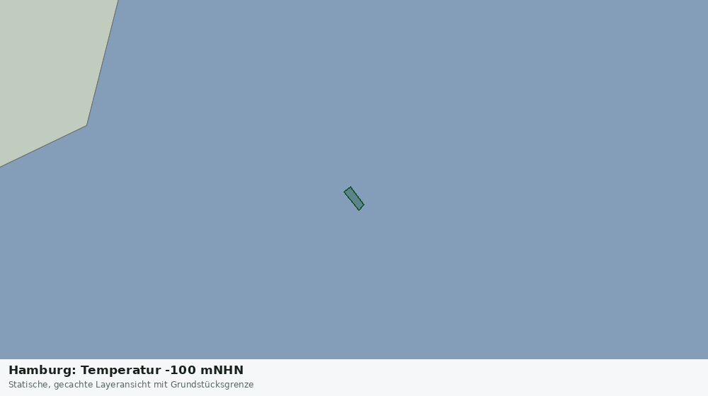 Statische Kartenansicht: Hamburg: Temperatur -100 mNHN