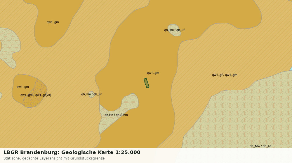Statische Kartenansicht: LBGR Brandenburg: Geologische Karte 1:25.000
