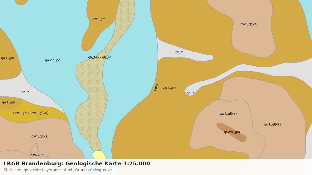 Statische Kartenansicht: LBGR Brandenburg: Geologische Karte 1:25.000