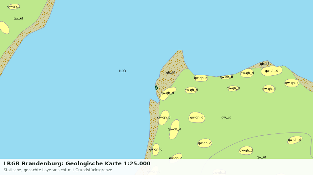 Statische Kartenansicht: LBGR Brandenburg: Geologische Karte 1:25.000