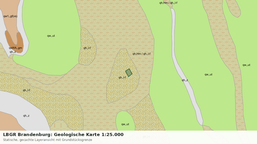 Statische Kartenansicht: LBGR Brandenburg: Geologische Karte 1:25.000