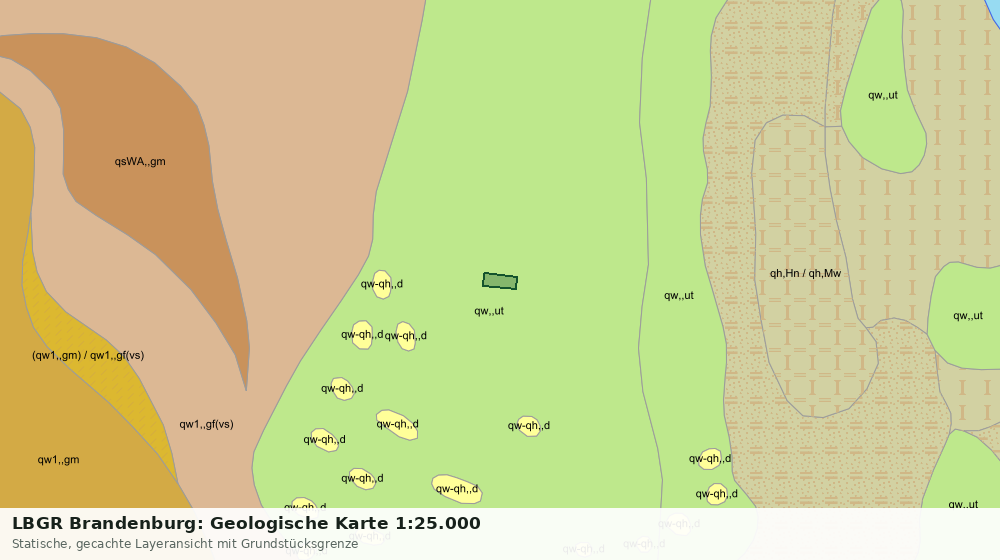Statische Kartenansicht: LBGR Brandenburg: Geologische Karte 1:25.000