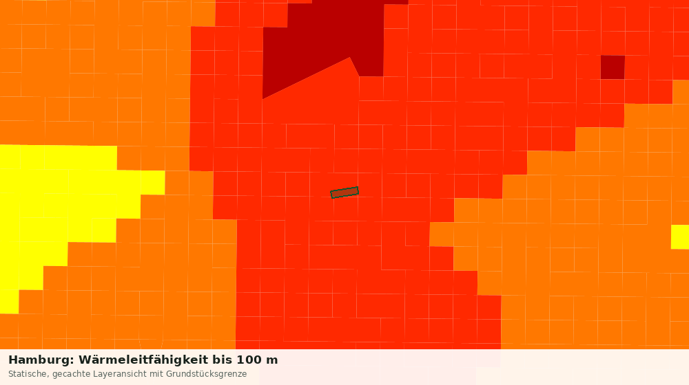 Statische Kartenansicht: Hamburg: Wärmeleitfähigkeit bis 100 m