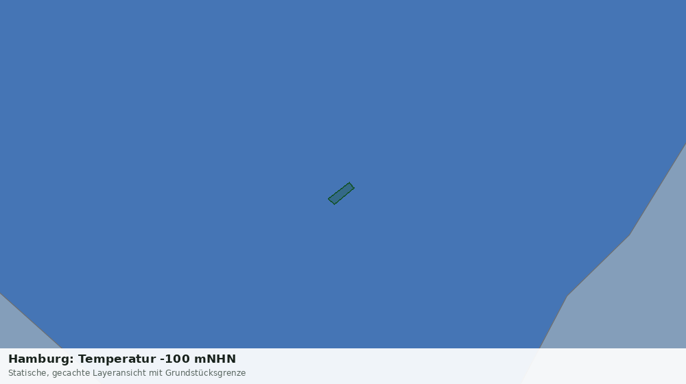 Statische Kartenansicht: Hamburg: Temperatur -100 mNHN