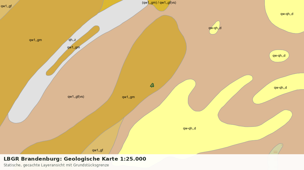 Statische Kartenansicht: LBGR Brandenburg: Geologische Karte 1:25.000