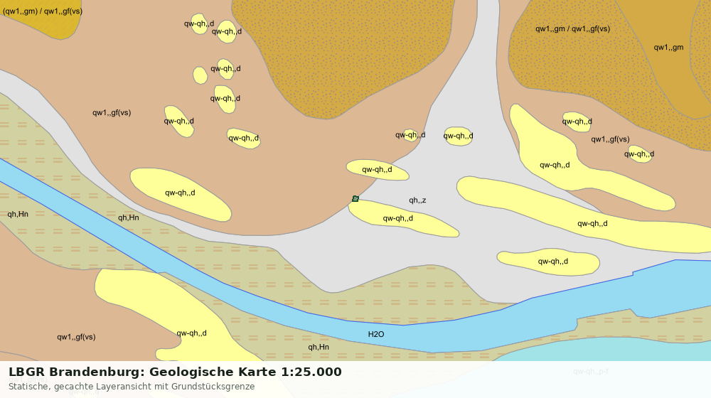 Statische Kartenansicht: LBGR Brandenburg: Geologische Karte 1:25.000