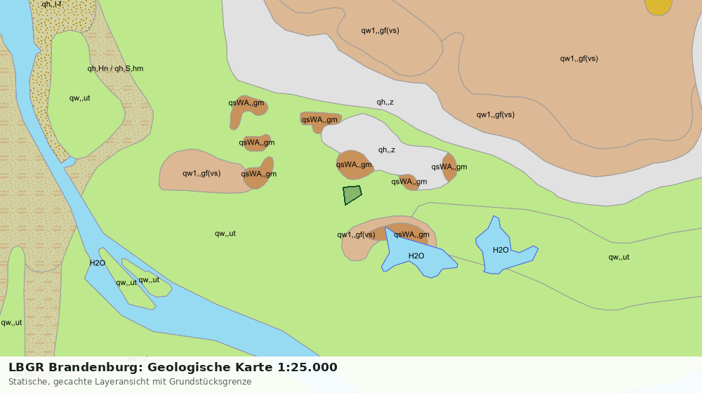 Statische Kartenansicht: LBGR Brandenburg: Geologische Karte 1:25.000