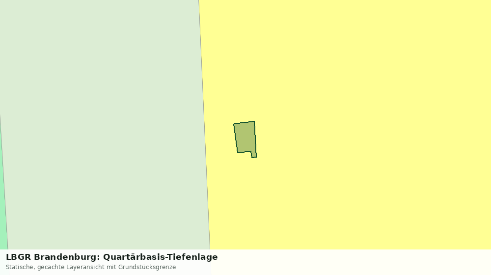 Statische Kartenansicht: LBGR Brandenburg: Quartärbasis-Tiefenlage