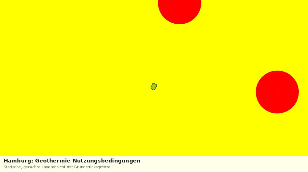 Statische Kartenansicht: Hamburg: Geothermie-Nutzungsbedingungen