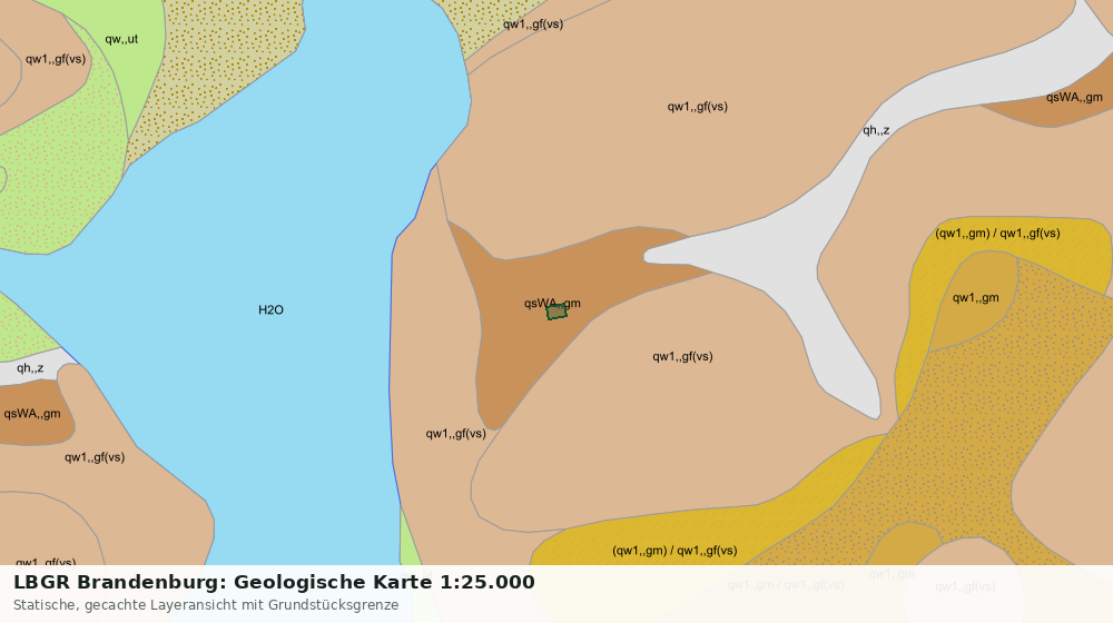 Statische Kartenansicht: LBGR Brandenburg: Geologische Karte 1:25.000