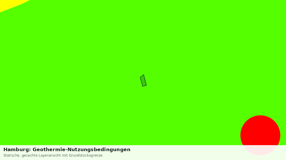 Statische Kartenansicht: Hamburg: Geothermie-Nutzungsbedingungen