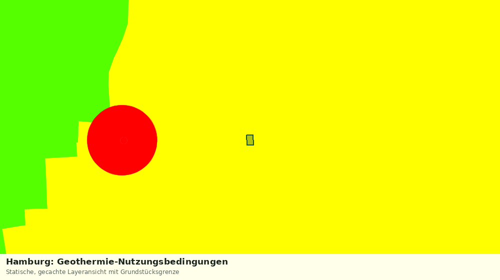 Statische Kartenansicht: Hamburg: Geothermie-Nutzungsbedingungen