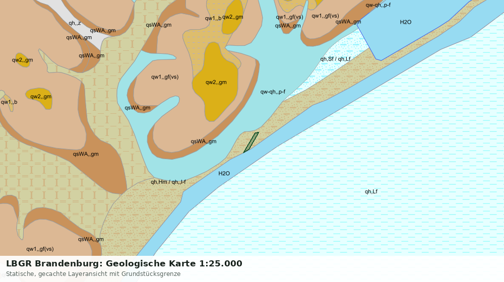 Statische Kartenansicht: LBGR Brandenburg: Geologische Karte 1:25.000