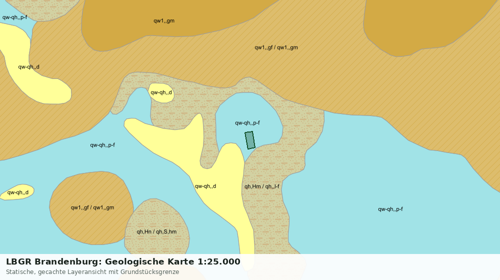 Statische Kartenansicht: LBGR Brandenburg: Geologische Karte 1:25.000