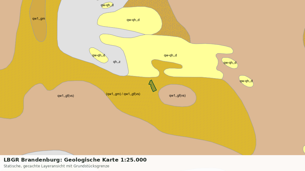 Statische Kartenansicht: LBGR Brandenburg: Geologische Karte 1:25.000