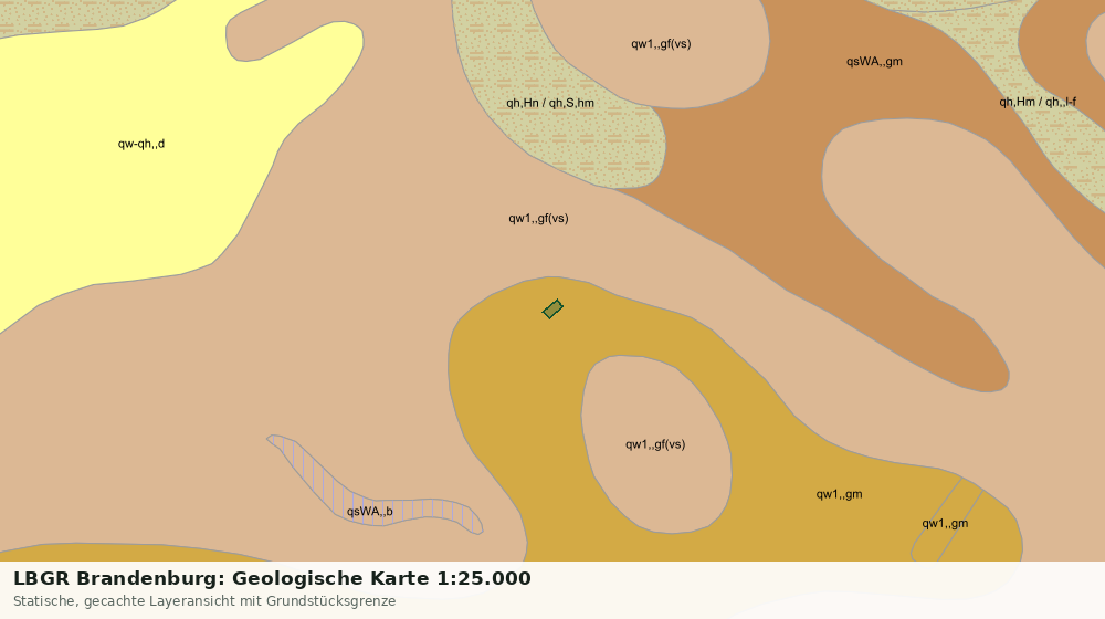 Statische Kartenansicht: LBGR Brandenburg: Geologische Karte 1:25.000