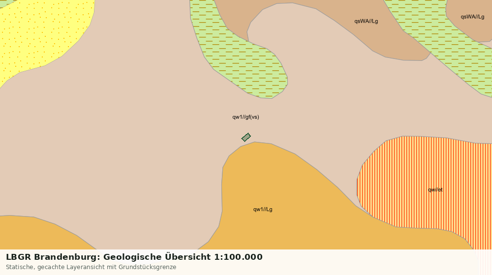 Statische Kartenansicht: LBGR Brandenburg: Geologische Übersicht 1:100.000