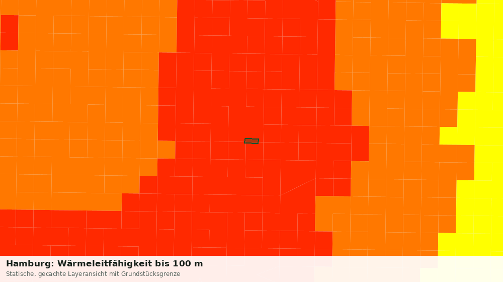 Statische Kartenansicht: Hamburg: Wärmeleitfähigkeit bis 100 m