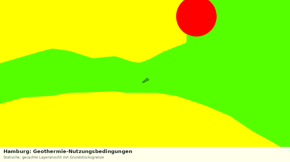 Statische Kartenansicht: Hamburg: Geothermie-Nutzungsbedingungen