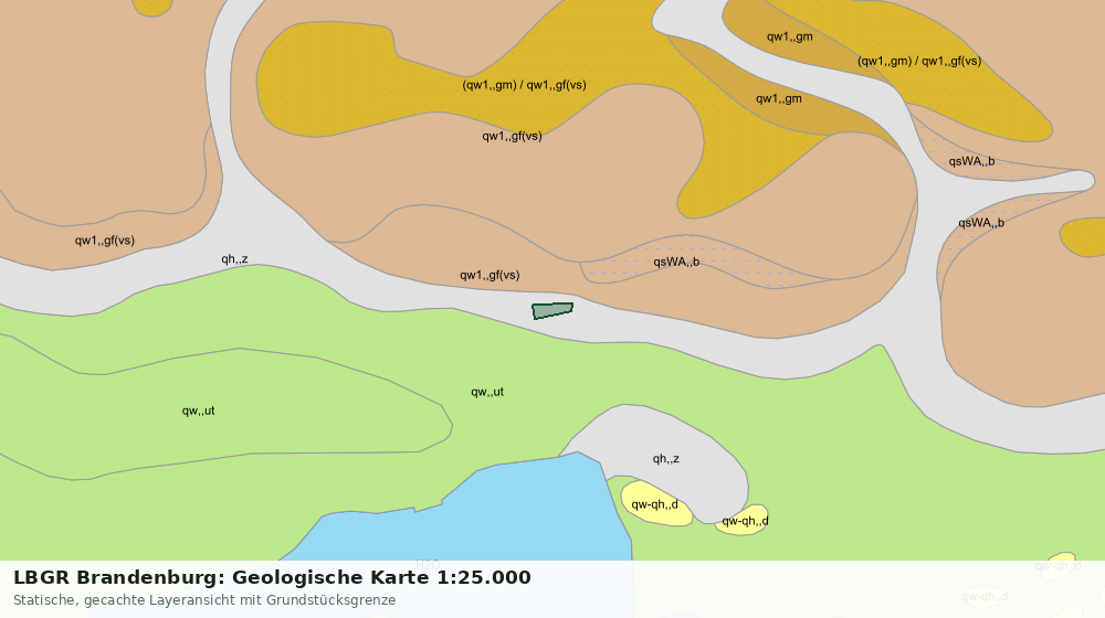 Statische Kartenansicht: LBGR Brandenburg: Geologische Karte 1:25.000