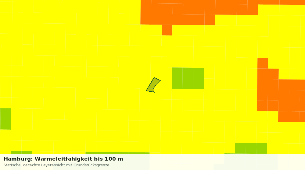 Statische Kartenansicht: Hamburg: Wärmeleitfähigkeit bis 100 m