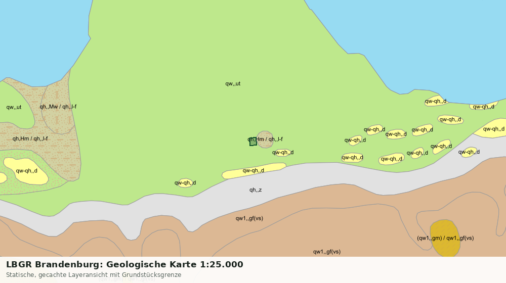 Statische Kartenansicht: LBGR Brandenburg: Geologische Karte 1:25.000