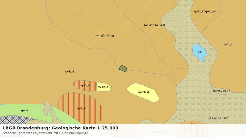 Statische Kartenansicht: LBGR Brandenburg: Geologische Karte 1:25.000