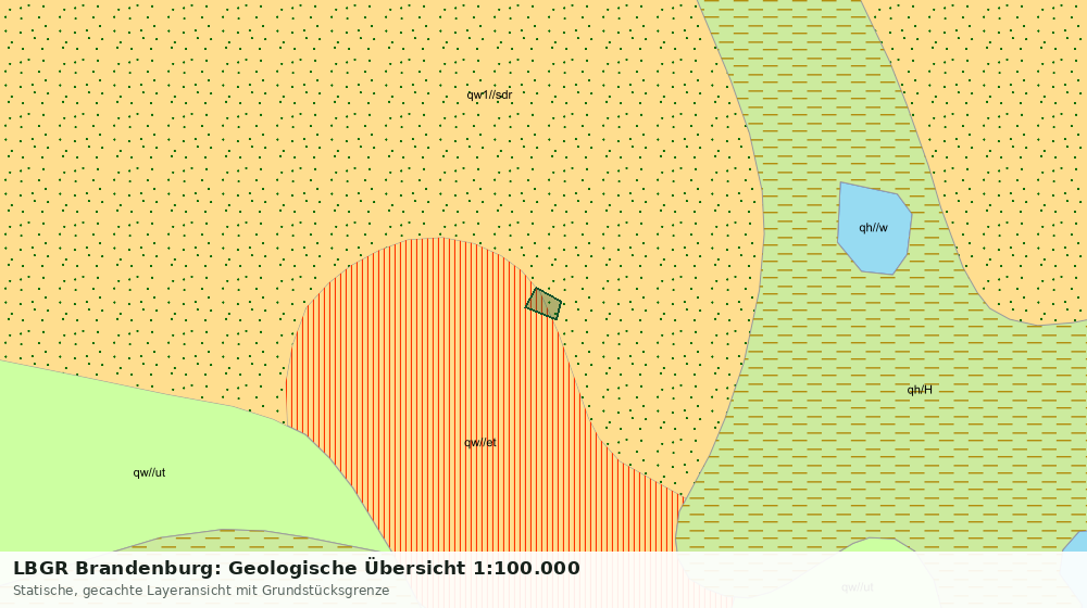 Statische Kartenansicht: LBGR Brandenburg: Geologische Übersicht 1:100.000