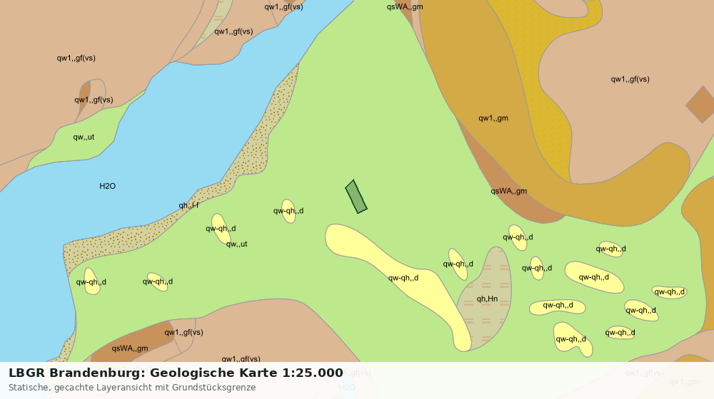 Statische Kartenansicht: LBGR Brandenburg: Geologische Karte 1:25.000
