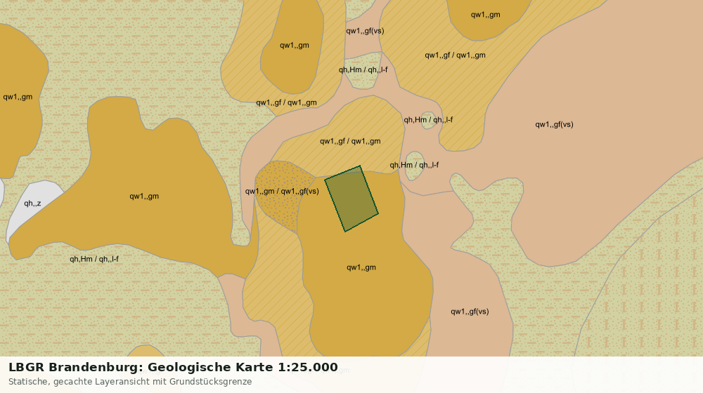 Statische Kartenansicht: LBGR Brandenburg: Geologische Karte 1:25.000