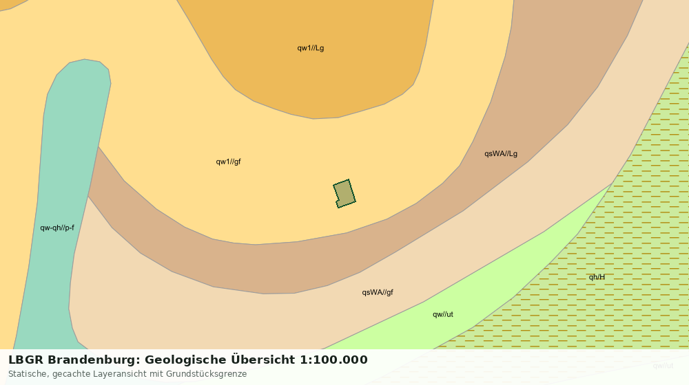 Statische Kartenansicht: LBGR Brandenburg: Geologische Übersicht 1:100.000