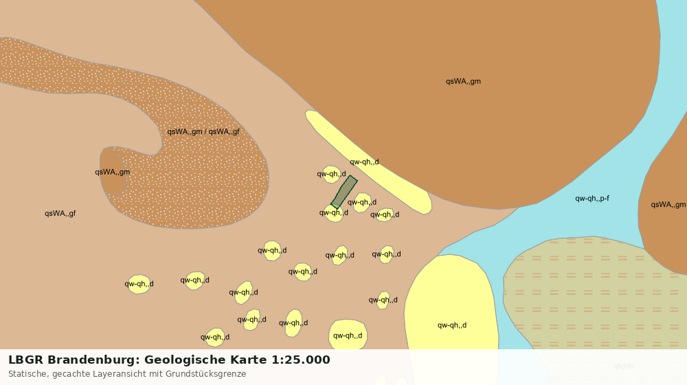 Statische Kartenansicht: LBGR Brandenburg: Geologische Karte 1:25.000