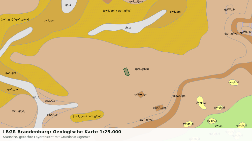 Statische Kartenansicht: LBGR Brandenburg: Geologische Karte 1:25.000